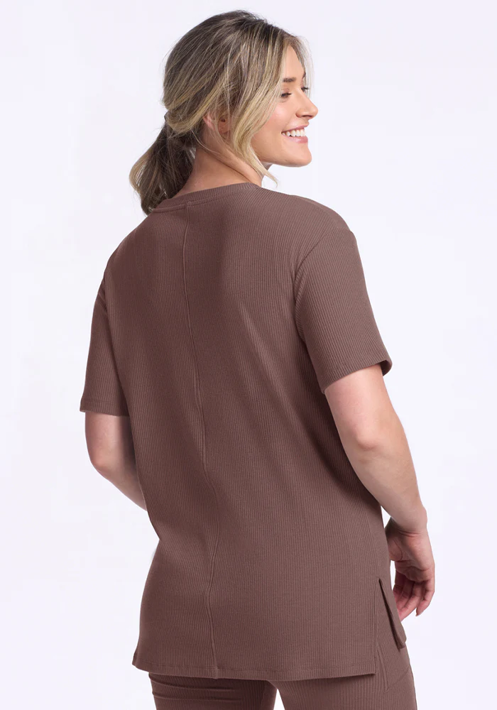 Vera Ribbed Tunic - Peppercorn - Image 6