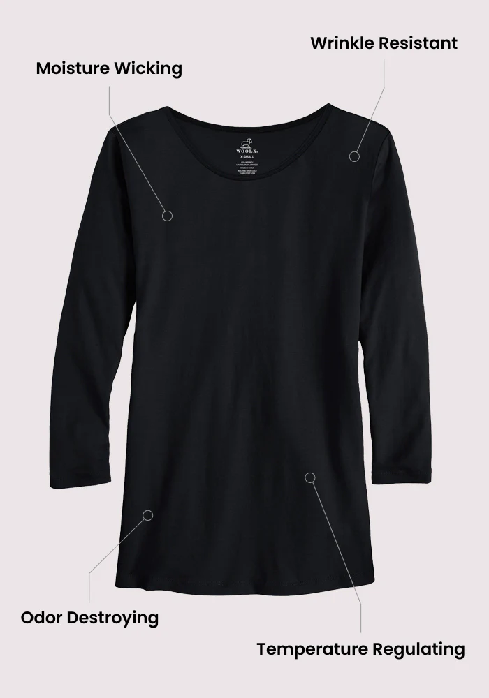 Jenny 3/4 Sleeve Crew Neck - Berry Ice Pop - Image 12