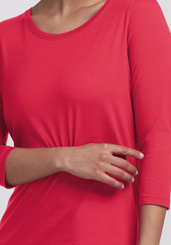 Jenny 3/4 Sleeve Crew Neck - Berry Ice Pop - Image 2