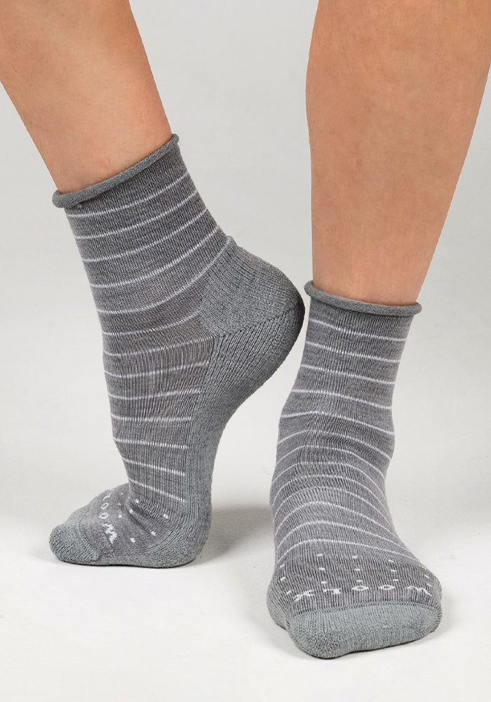 Womens Derby Roll Top Sock - Grey - Image 3
