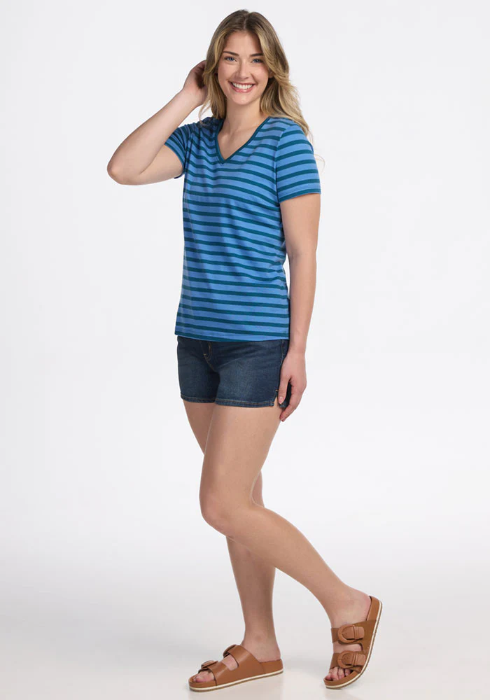 Junie V Neck - Coastal Stripe - Image 4
